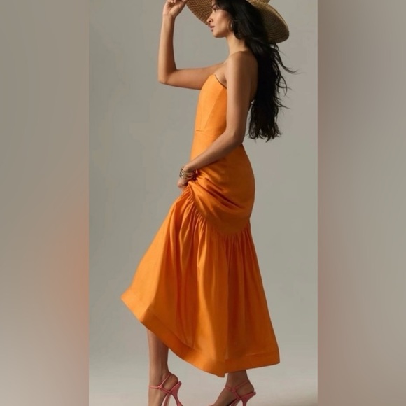 Anthropologie “Let Me Be” Strapless Asymmetrical Dress size Medium - Picture 15 of 16